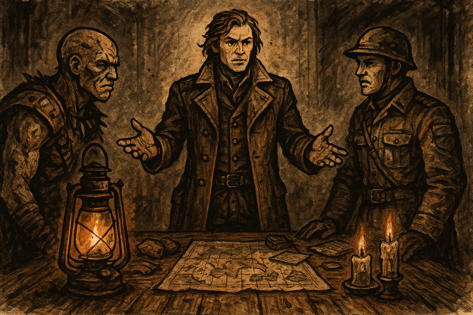 A diplomat negotiates between rival factions, words as powerful as any weapon